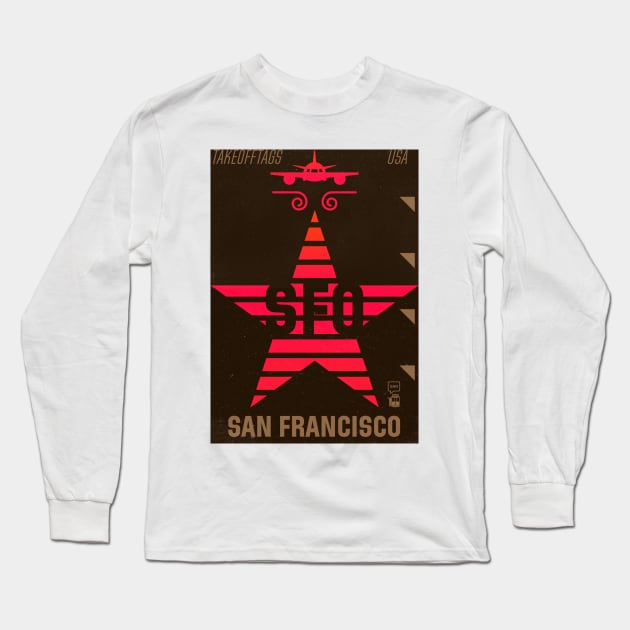 SFO airport Long Sleeve T-Shirt by Woohoo